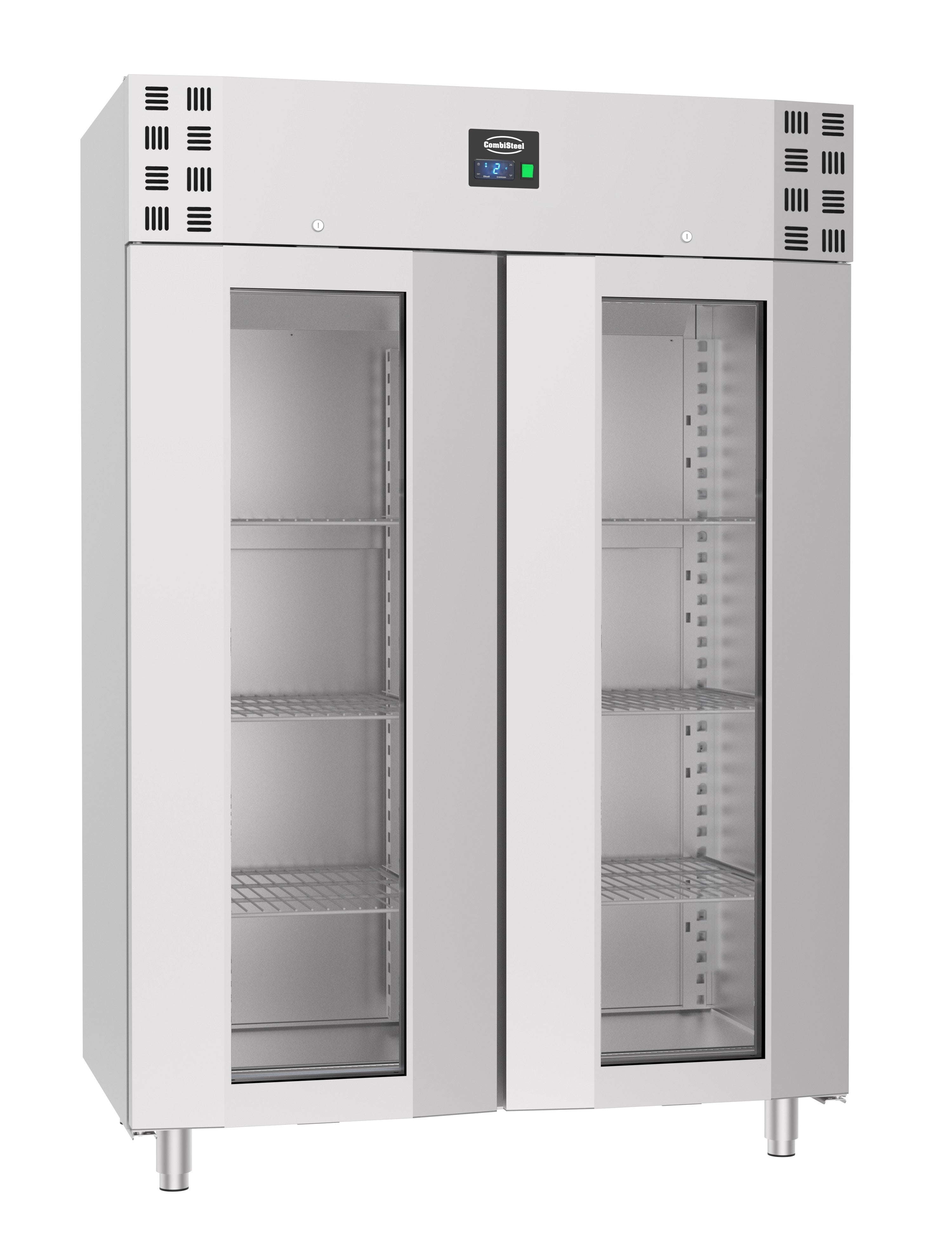 Kjøleskap ss glassdør mono blokk 1400 ltr