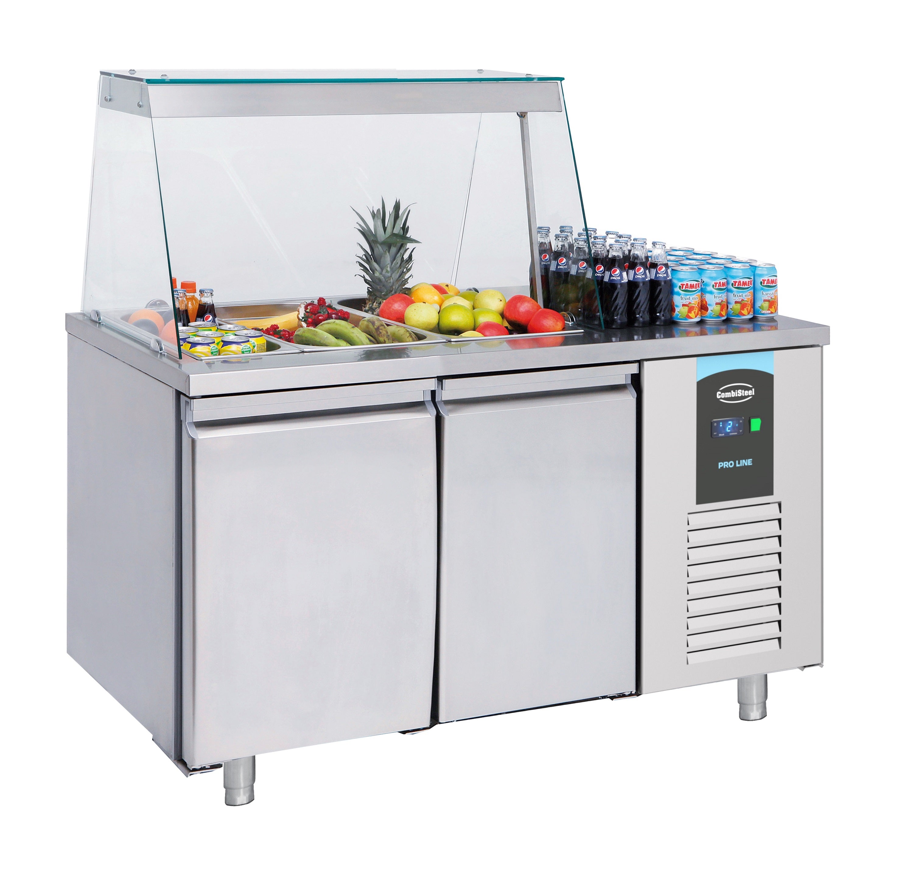 Saladette 2 dører 3x 1/1gn beholder