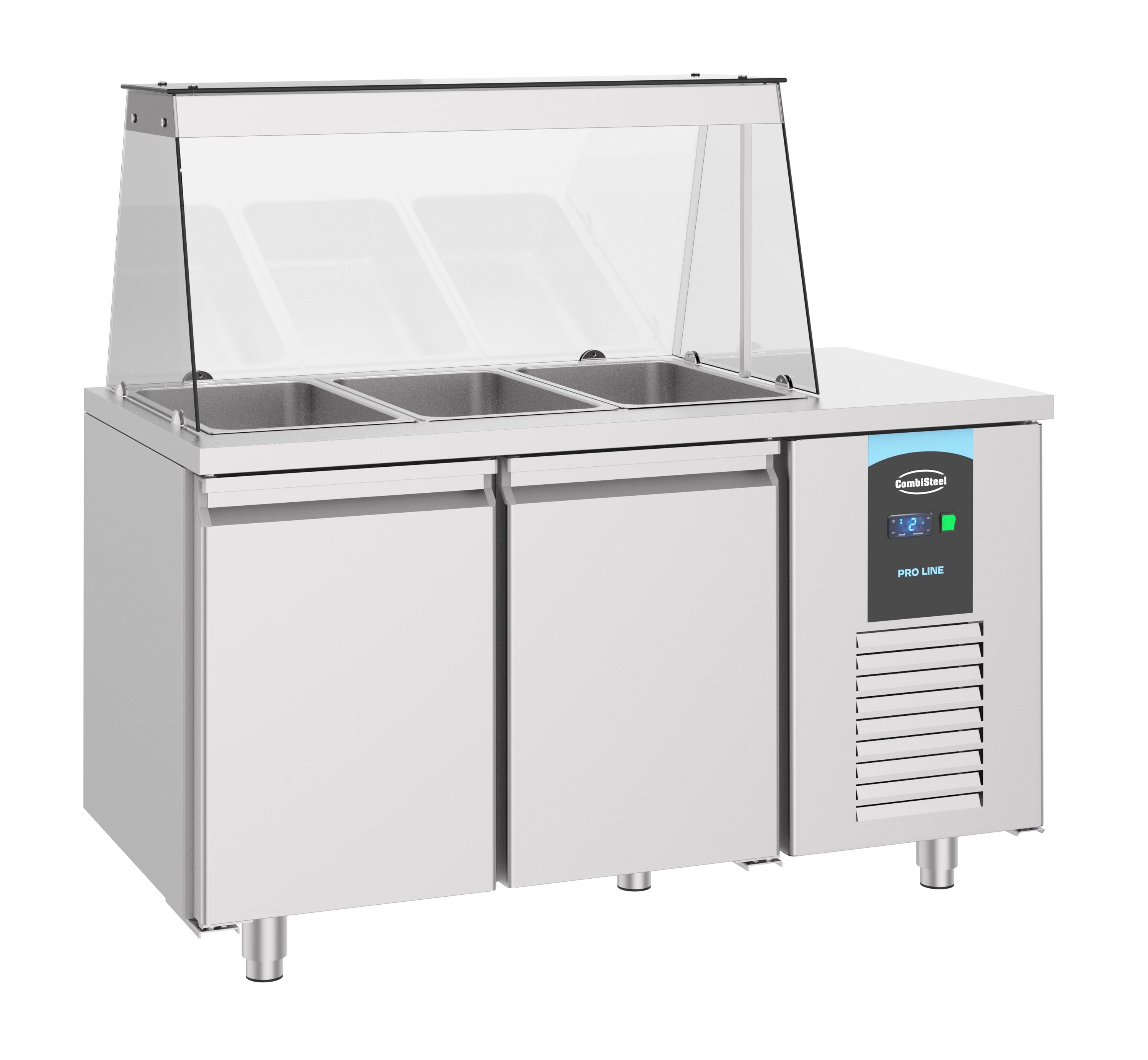 Saladette 2 dører 3x 1/1gn beholder