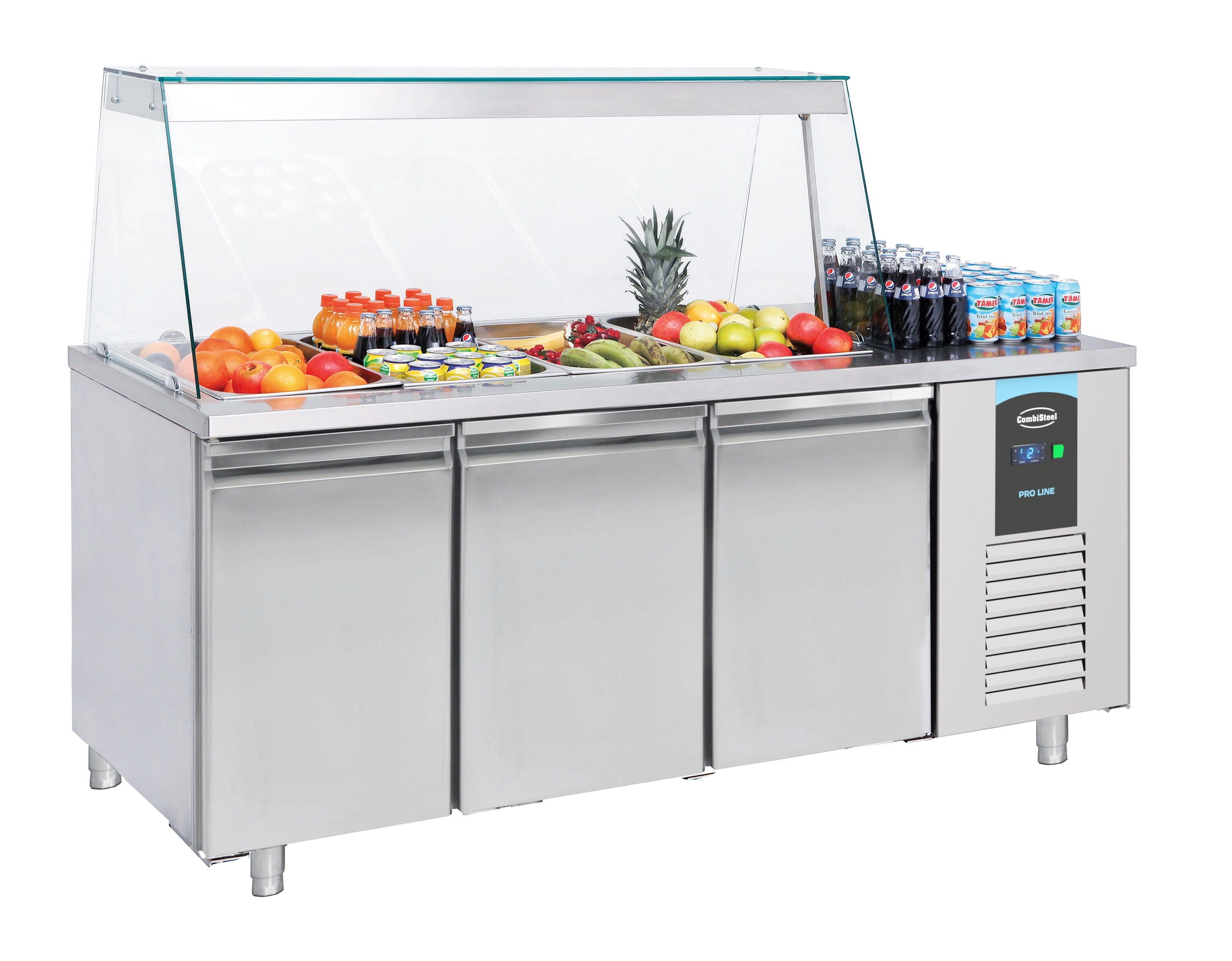 Saladette 3 dører 4x 1/1gn beholder