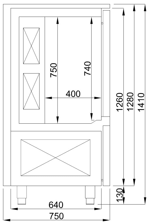 Sjokkjøler Pro Line 10x GN 1/1, 800x750x1410 mm – bilde 6