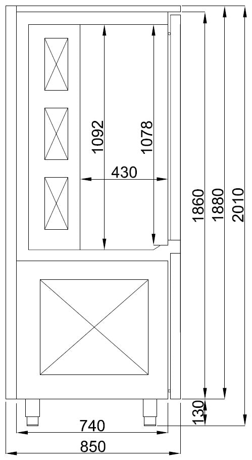 Sjokkjøler Pro Line 15x GN 1/1, 800x850x2010 mm – bilde 6
