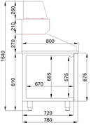 Pizzabenk 2 dører 5 skuffer-2