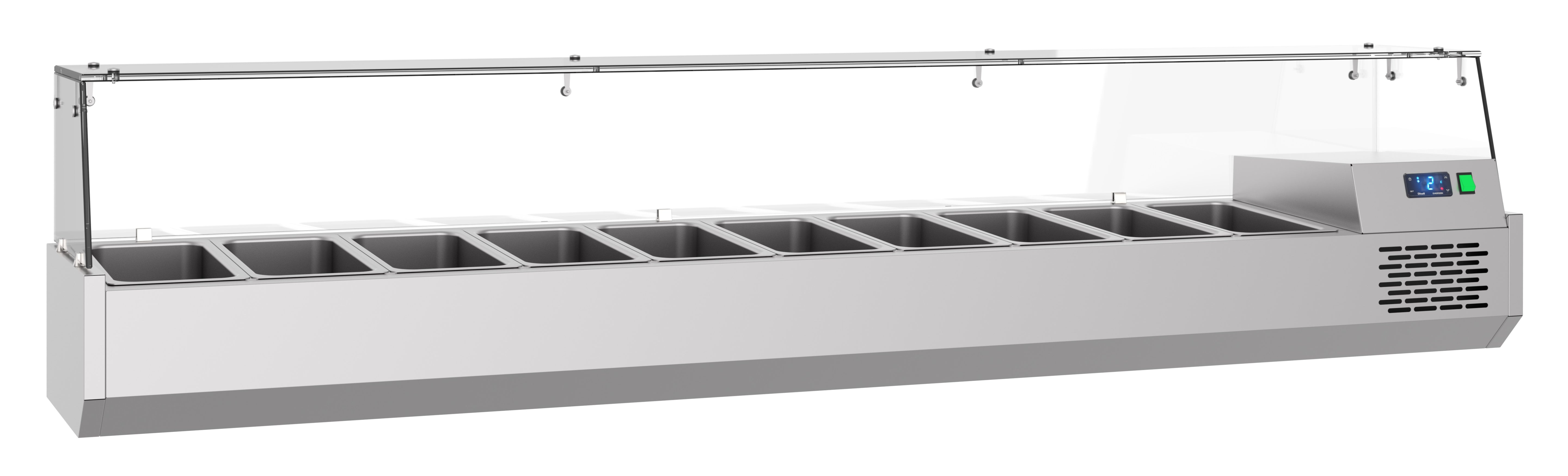 Kjøle benkeplate 10x 1/3 gn