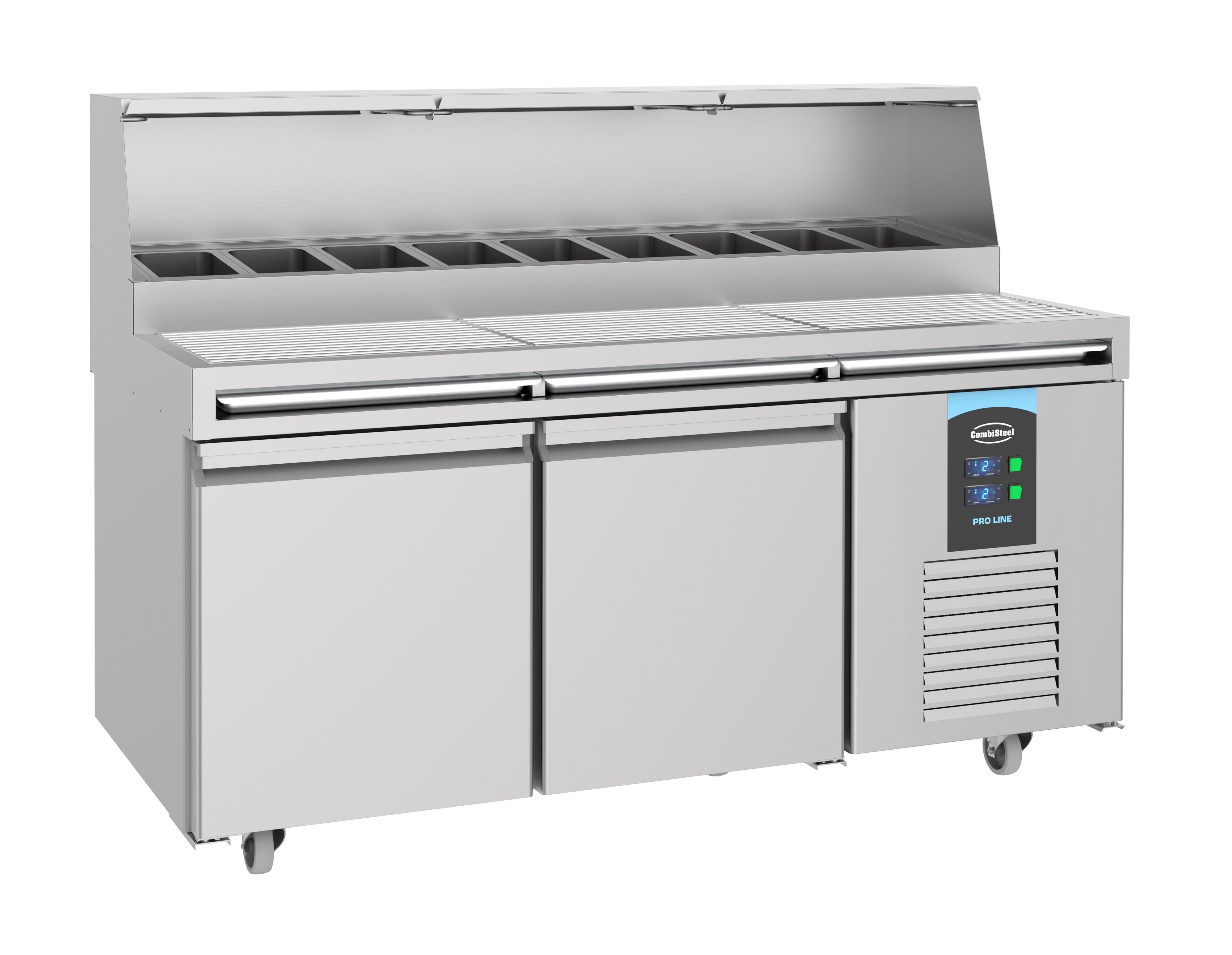 Pizzabenk 2 dører 9x 1/3gn beholder
