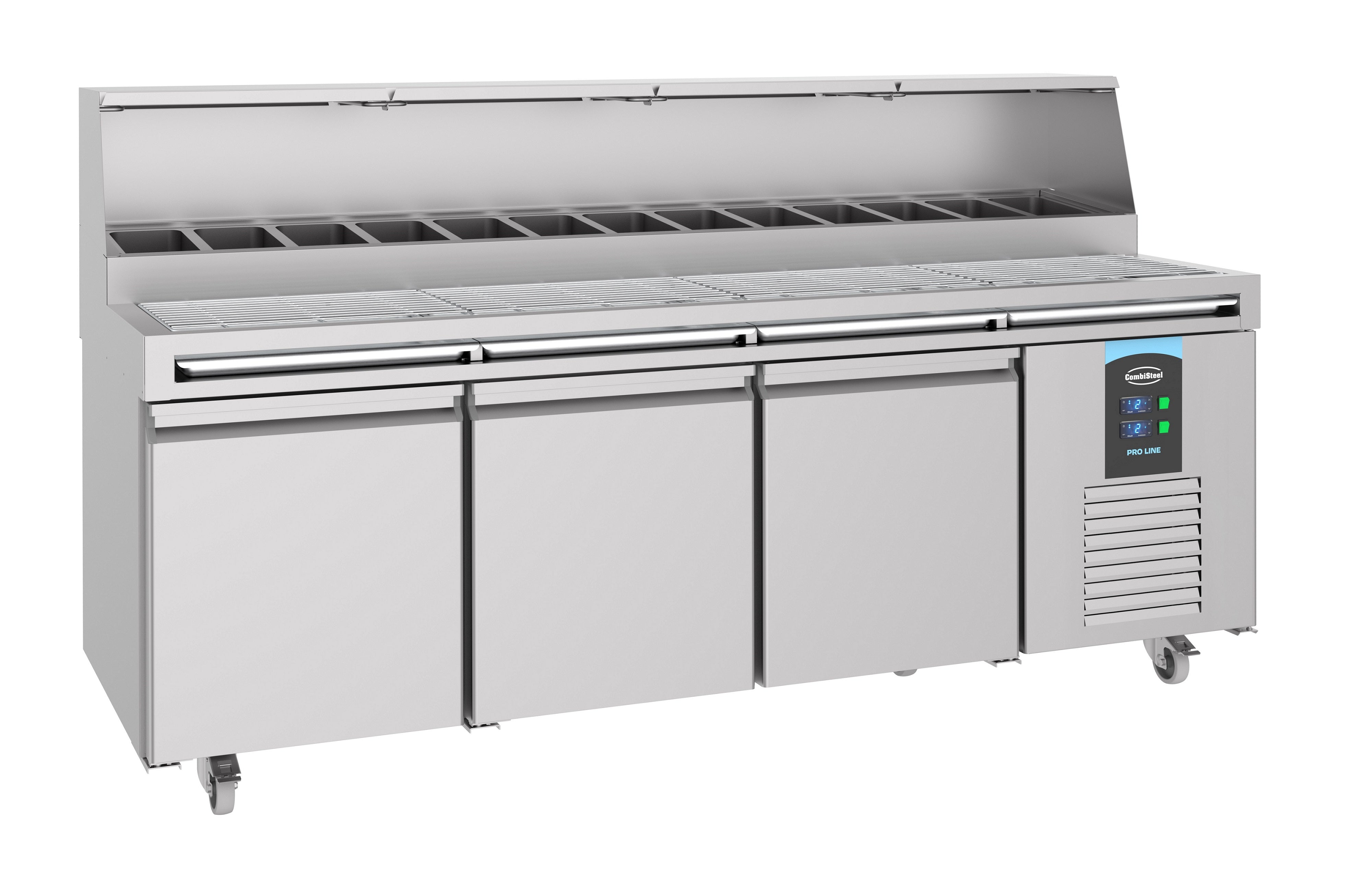 Pizzabenk 3 dører 13x 1/3gn beholder