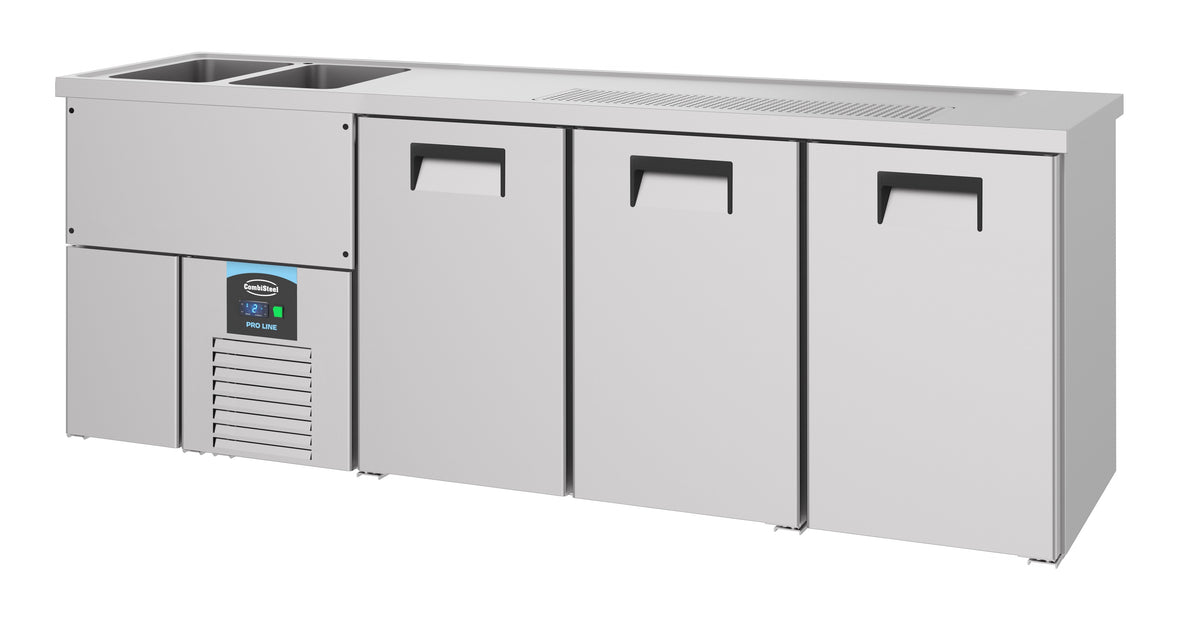 Ølkjølebenk 3 dører, type 2L, 2500x700x950 mm