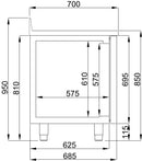 700 kjølebenk oppstat 3 dørs mono blokk-2