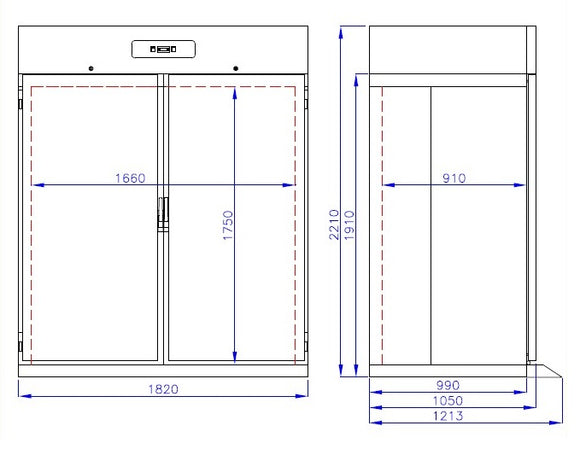 Rull-in fryser ss mono block 1400 ltr
