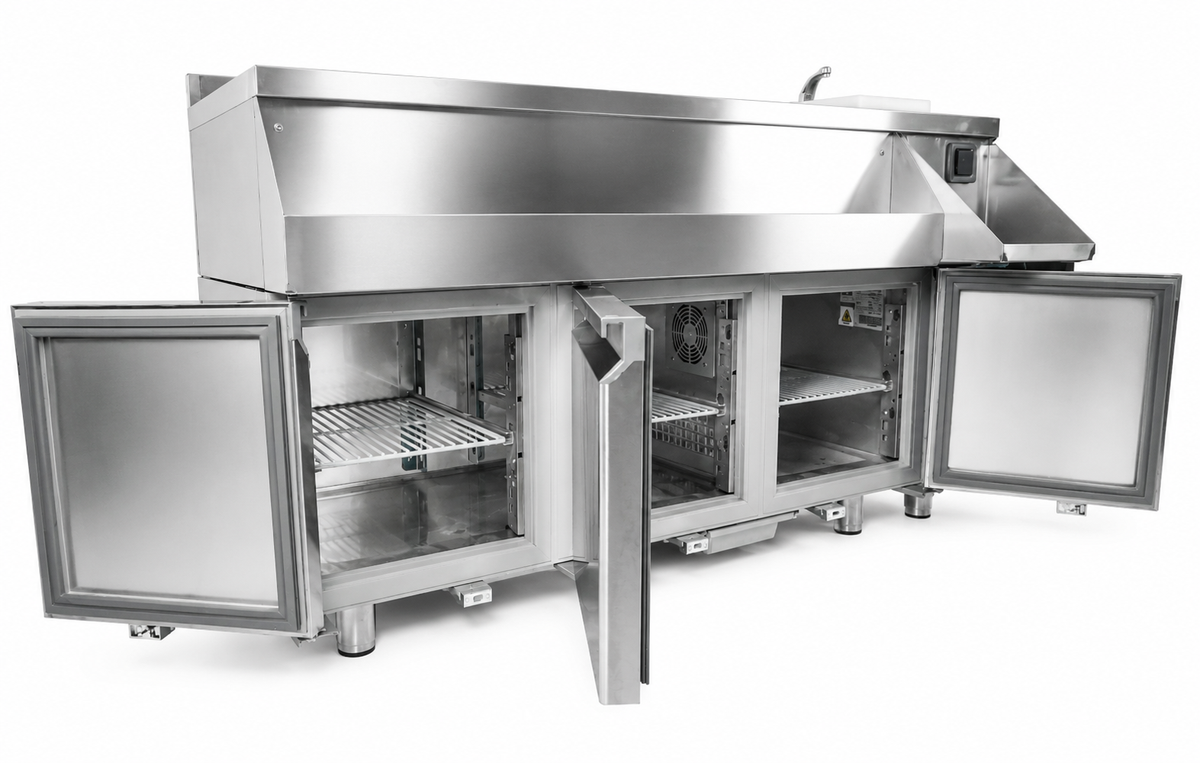 Kjølebenk med cocktailstasjon, 3 dører, 1600x760x1000 mm – bilde 12