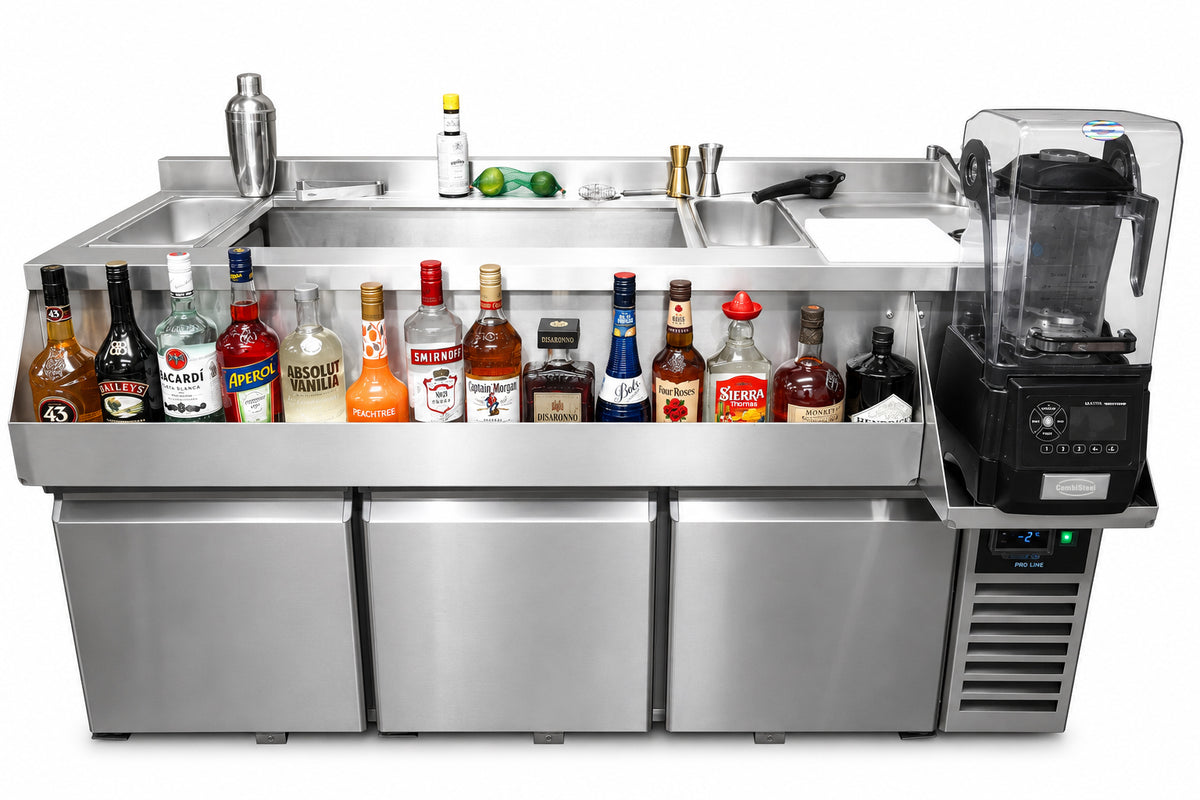 Kjølebenk med cocktailstasjon, 3 dører, 1600x760x1000 mm – bilde 13