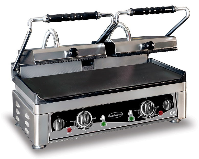 Kontaktgrill dobbel glat/ruflet
