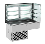 Innfelt kjøledisplay kubisk, lukket, 5/1, 1765x720x1430 mm