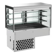 Innfelt kjøledisplay kubisk med rullegardin, 3/1, 1115x720x1430 mm