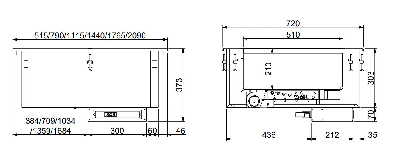 Drop-in bain-marie enhet varmluft 4/1