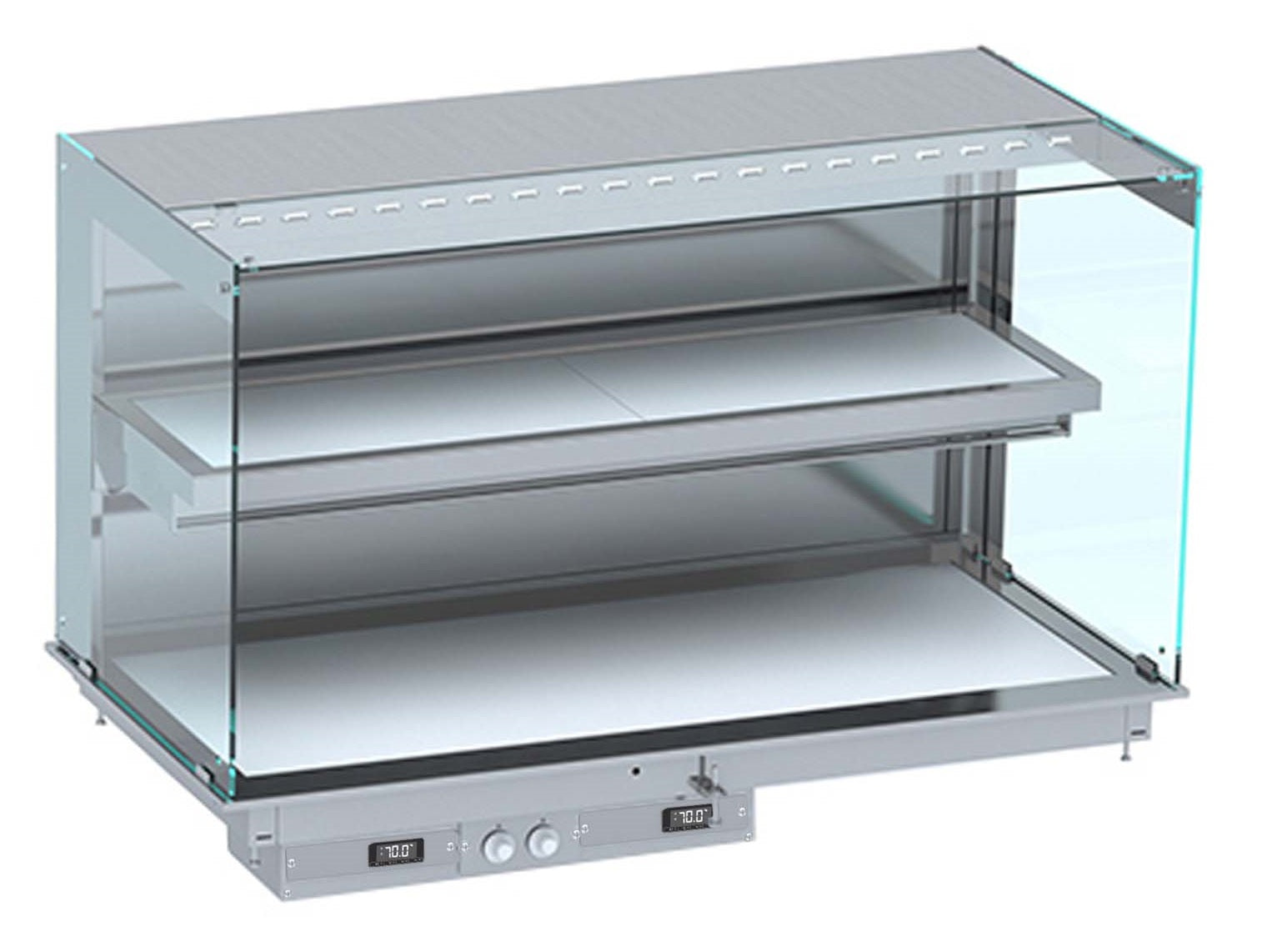 Drop-in kubisk oppvarmet keramisk display vegg modell - hvit 4/1