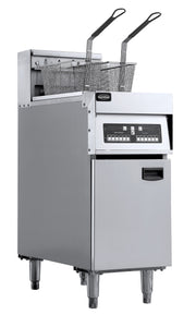Elektrisk frityrkoker 2x12,5L, 400x800x1180 mm
