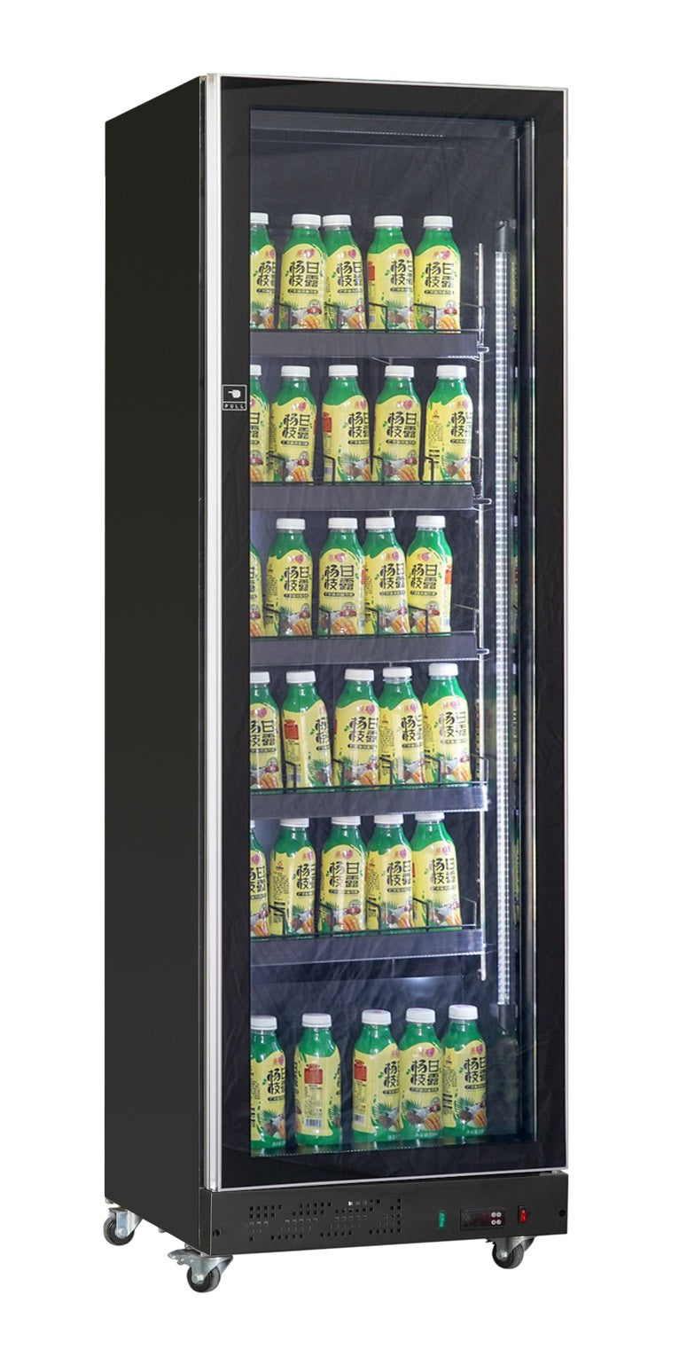 Kjøleskap 1 glassdør sort