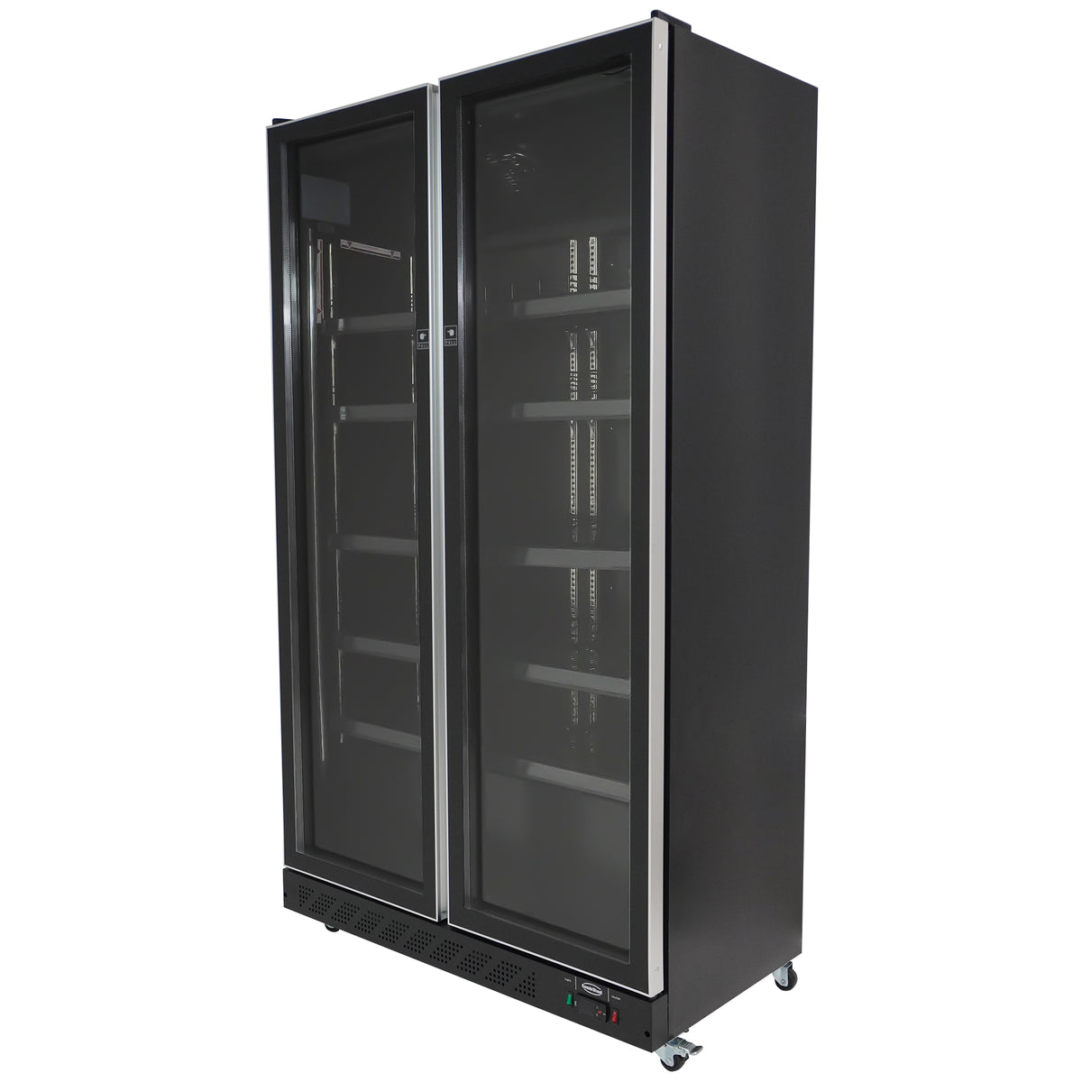 Kjøleskap 2 glassdører, sort, 1100x600x1980 mm – bilde 6