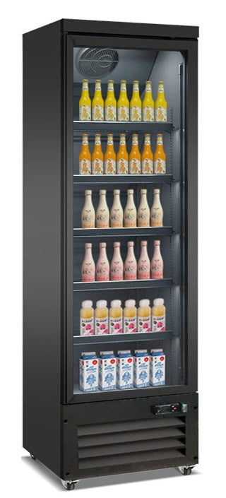 Kjøleskap 1 glassdør sort ceb-500r bl