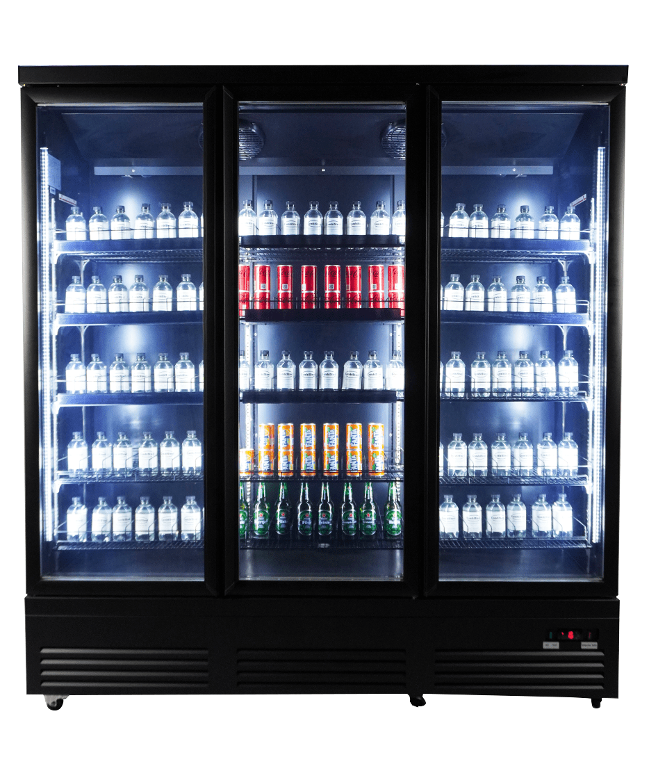 Kjøleskap 3 glassdører CEB-1600R BL, sort, 1880x705x2050 mm – bilde 9