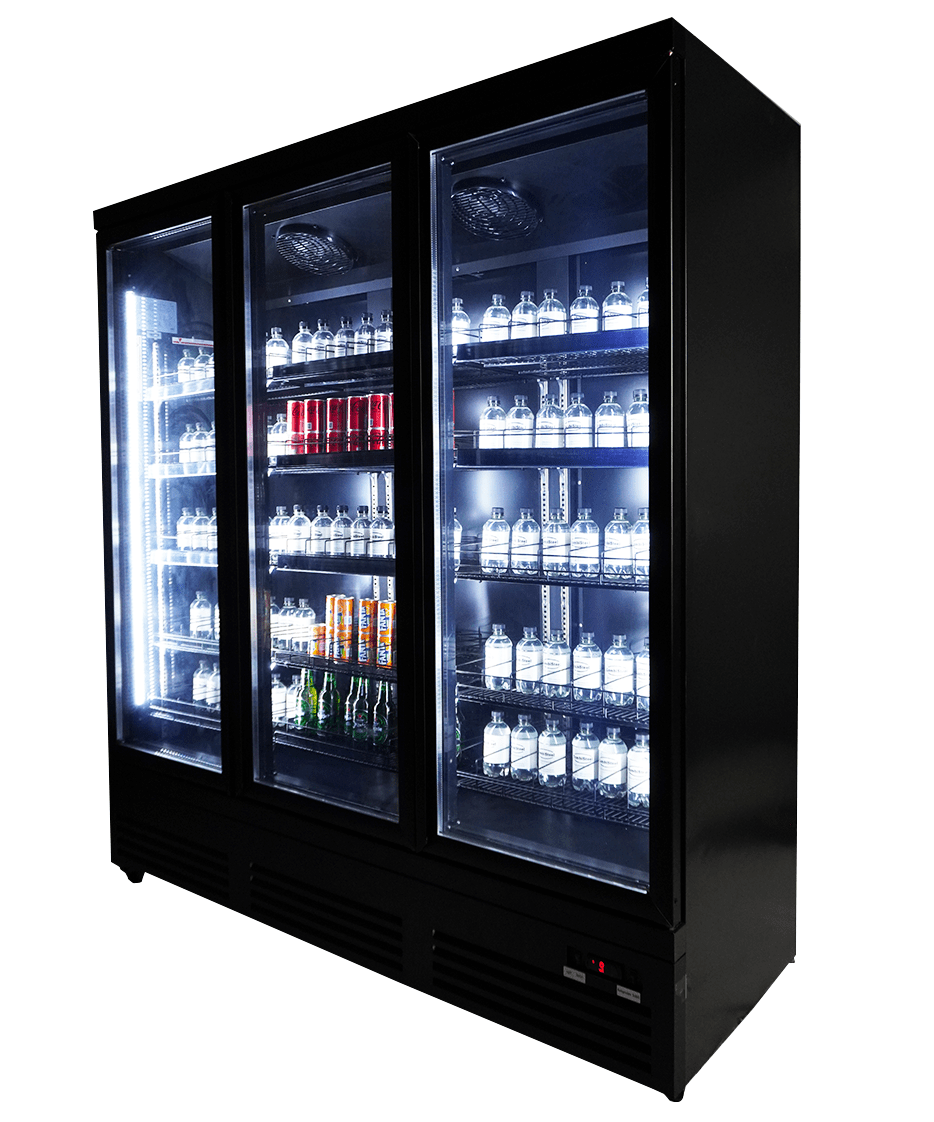 Kjøleskap 3 glassdører CEB-1600R BL, sort, 1880x705x2050 mm – bilde 10