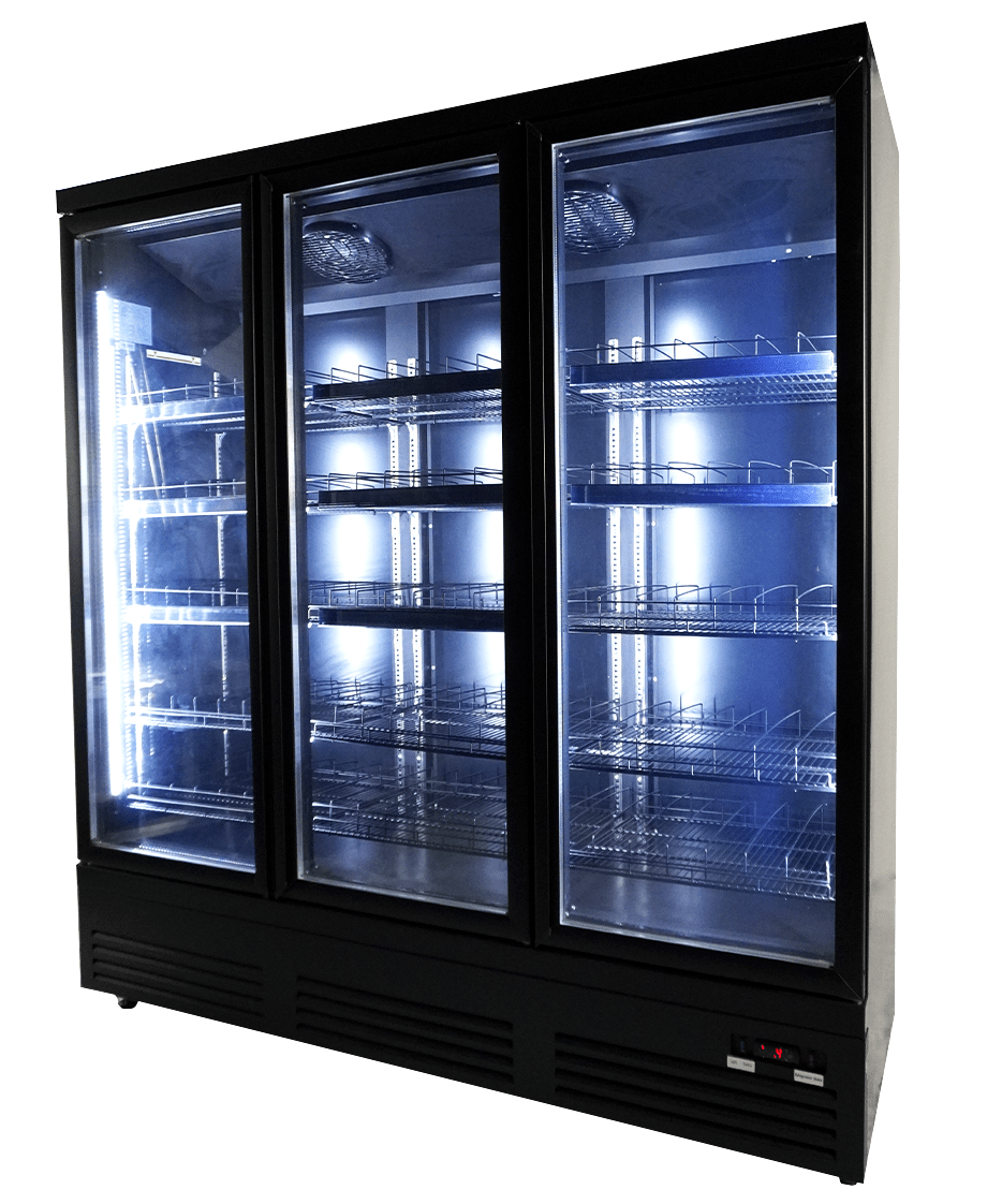 Kjøleskap 3 glassdører CEB-1600R BL, sort, 1880x705x2050 mm – bilde 4