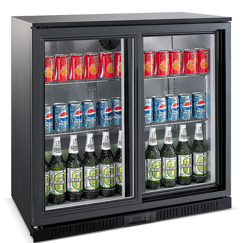 Backbar cooler sort 2 skyvdører