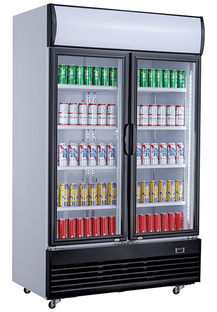 Kjøleskap 2 glassdører 1000l