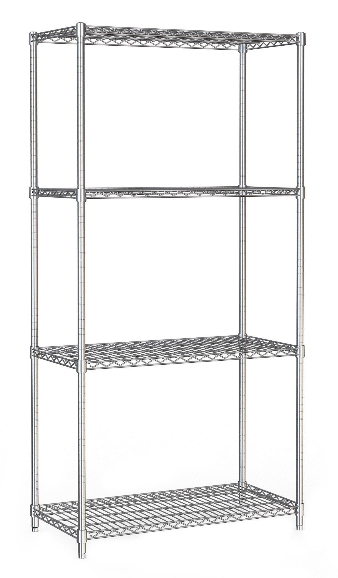 Hylle 4 nivåer 900 flatpakket
