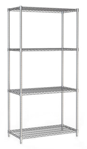 Hyllereol 4 nivåer, flatpakket, 900x450x1800 mm