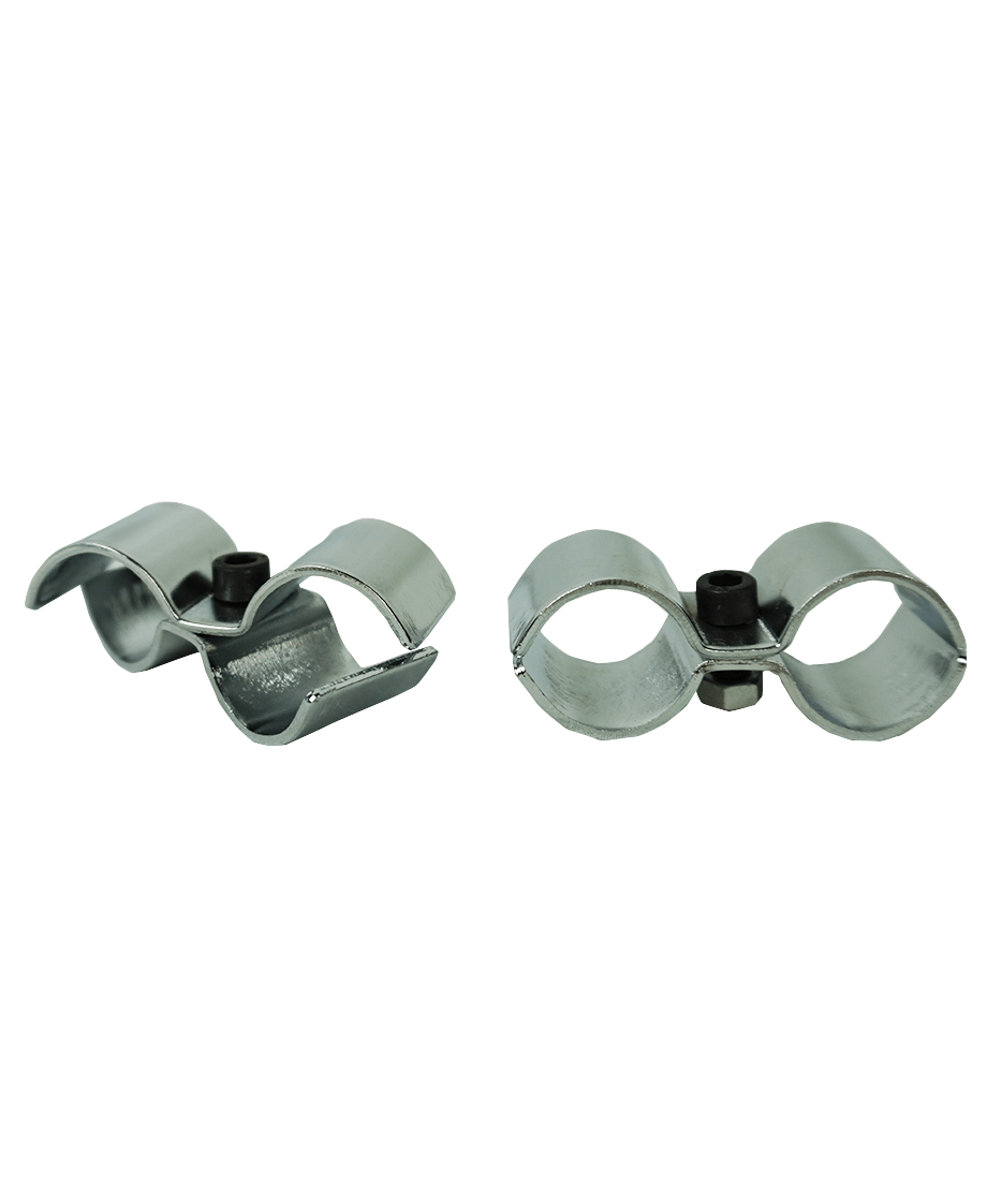 Sett med 2 stangklemmer krom for 7530.0005-0010-0015-0020