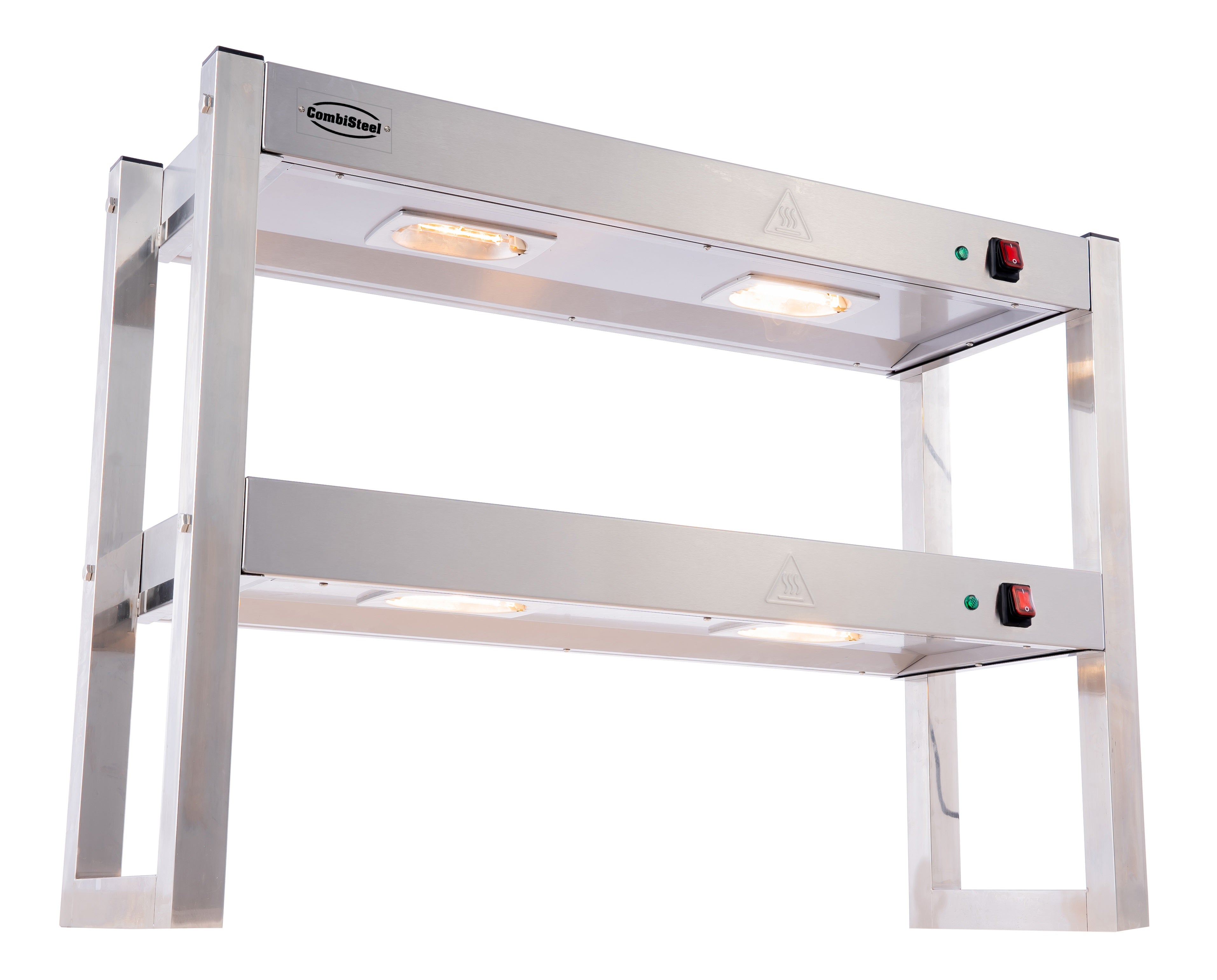 Hylle halogen oppvarmet 2 nivåer 900 flatpakk