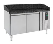 Pizzabenk 2 dører med sort granittplate, 1510x800x1000 mm