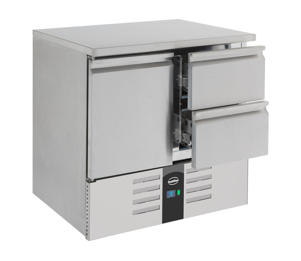 Kjølebenk Compact Line, 1 dør og 2 skuffer, 900x700x875 mm – bilde 5