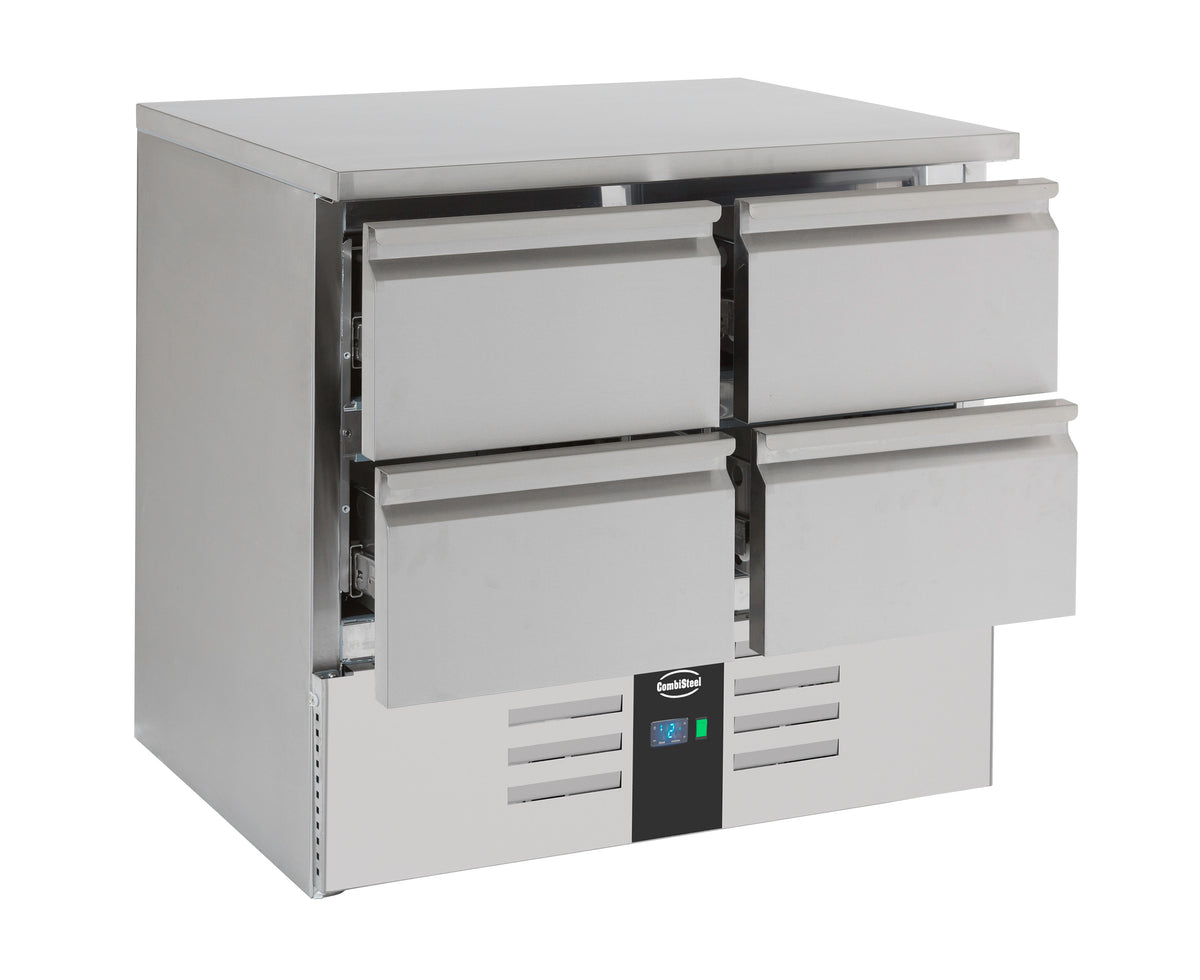 Kjølebenk Standard Line, 4 skuffer, 900x700x875 mm – bilde 6