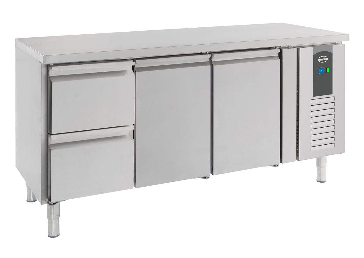 Kjølebenk Standard Line, 2 dører og 2 skuffer, 1795x700x850 mm