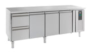 Kjølebenk Standard Line, 3 dører og 2 skuffer, 2230x700x850 mm