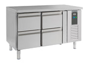 Kjølebenk Standard Line, 4 skuffer, 1360x700x850 mm
