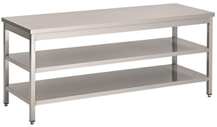 800 arbeidsbord 2 hyller 1000, - for Storkjøkken - XL - Storkjøkken