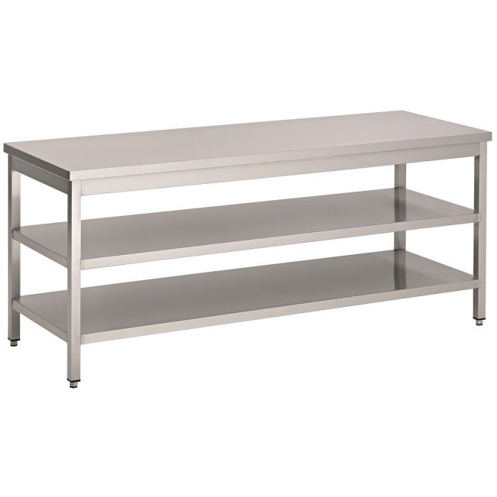 800 arbeidsbord 2 hyller 1700, - for Storkjøkken - XL-Storkjøkken