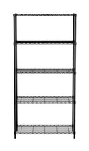 Oppbevaringsstativ med 5 hyller, svart, 910x455x (h) 1830mm-1