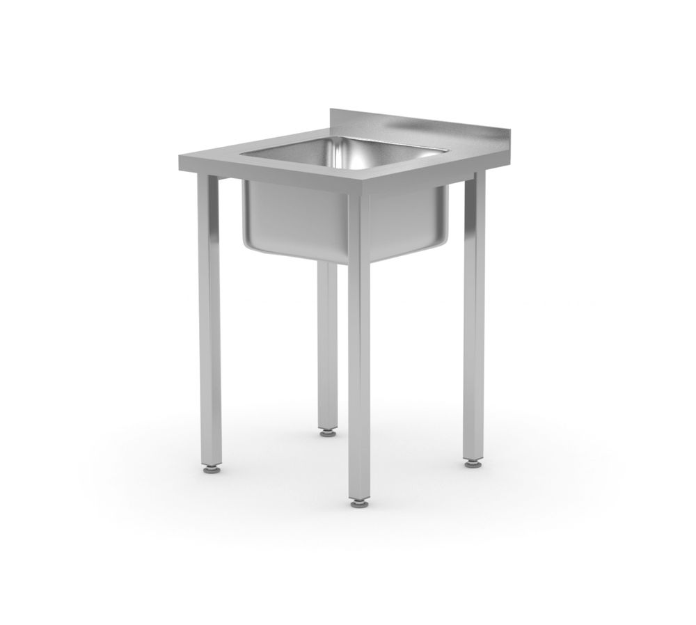 Oppvaskbenk med kum venstre Kitchen Line, boltet, 800x600x850 mm – bilde 4