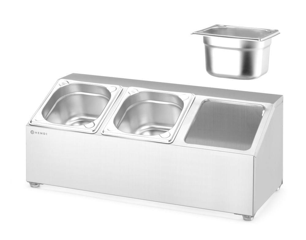 Gastronorm beholderholder, 3 rom, 512x245x(H)215mm