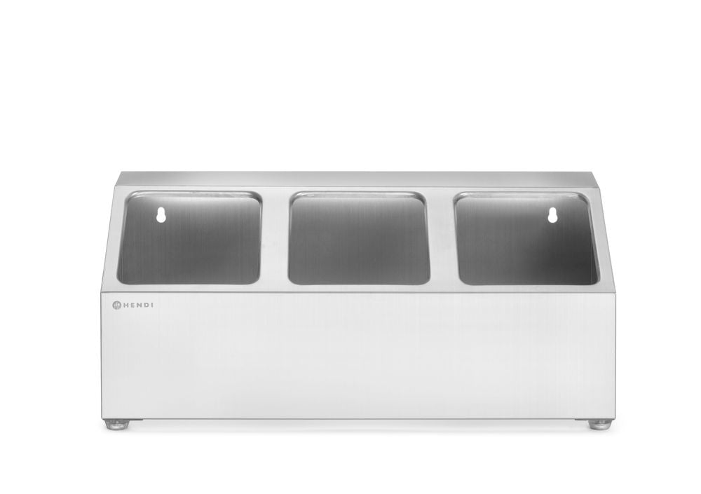 Gastronorm beholderholder, 3 rom, 512x245x(H)215mm