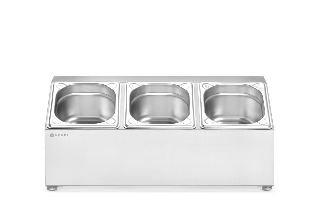 Gastronorm beholderholder, 3 rom, 512x245x(H)215mm
