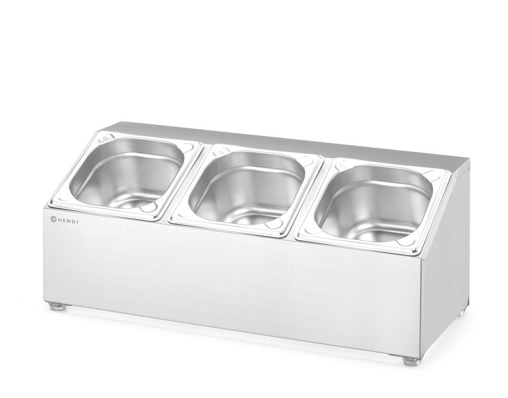 Gastronorm beholderholder, 3 rom, 512x245x(H)215mm