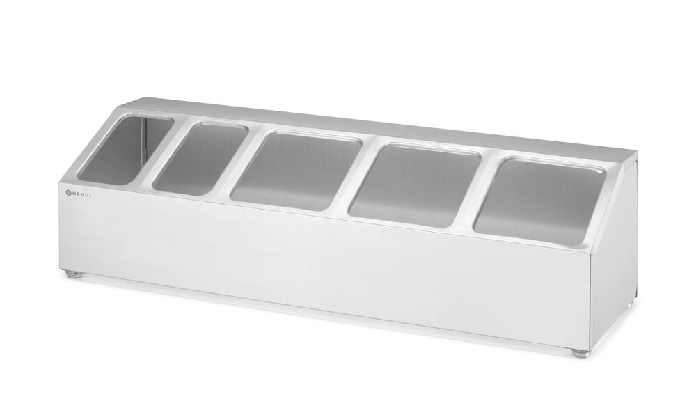Gastronorm beholderholder, 5 rom, 745x245x(H)215mm