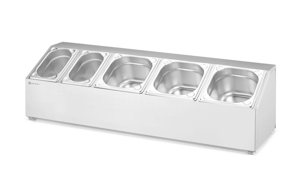Gastronorm beholderholder, 5 rom, 745x245x(H)215mm