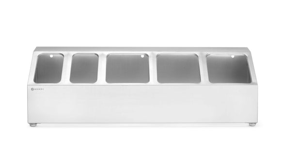 Gastronorm beholderholder, 5 rom, 745x245x(H)215mm